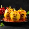 Jack O Lantern Stuffed Peppers - Urban Meadow