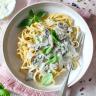 Linguine with Mushrooms - Urban Meadow