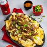 Slow Cooker Black & Blue Beef Potato Chip Nachos - Liberty Coke®